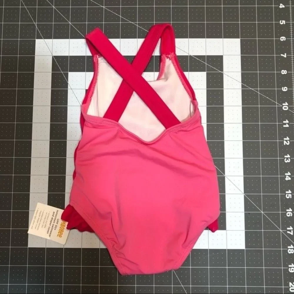 NWT Gymboree Koala Baby Girl Onepiece Swimsuit.Size 3-6 Months.Pink.Red …